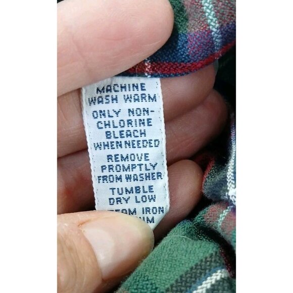 Ralph Lauren Blake Button Down Shirt Size Large Red Green Plaid Holiday Academia - Picture 9 of 9